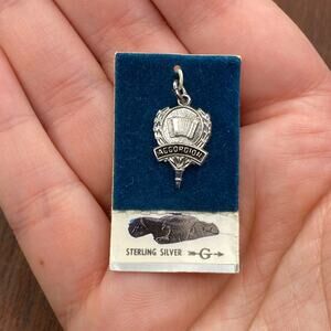 Vintage Griffith 925 Sterling Silver "Accordion" Music Pendant Bracelet Charm